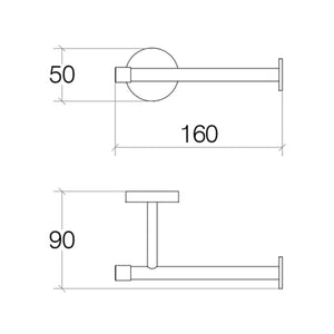 Lineabeta - Portarotolo Duemila in ottone cromato