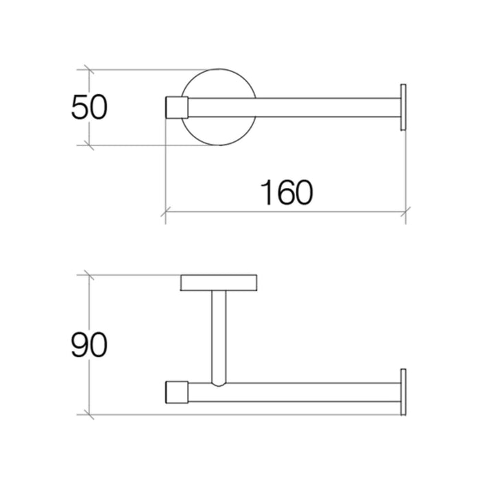 Lineabeta - Portarotolo Duemila in ottone cromato
