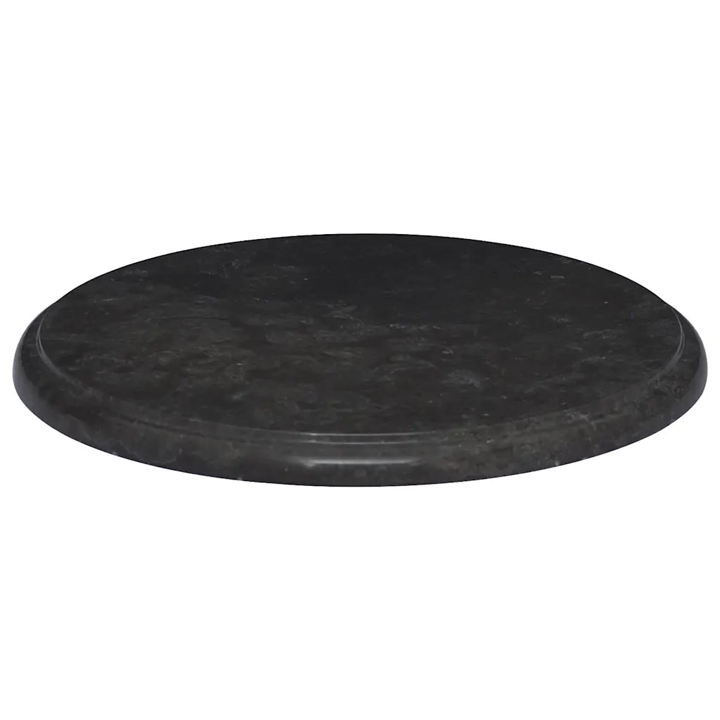 Piano per Tavolo Nero Ã˜40x2,5 cm in Marmo cod mxl 68514