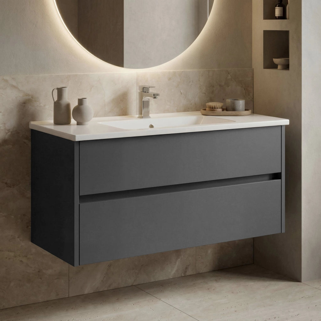 Mobile lavabo "Side 100 v3" - 100 x 45 x 52 cm - Antracite opaco