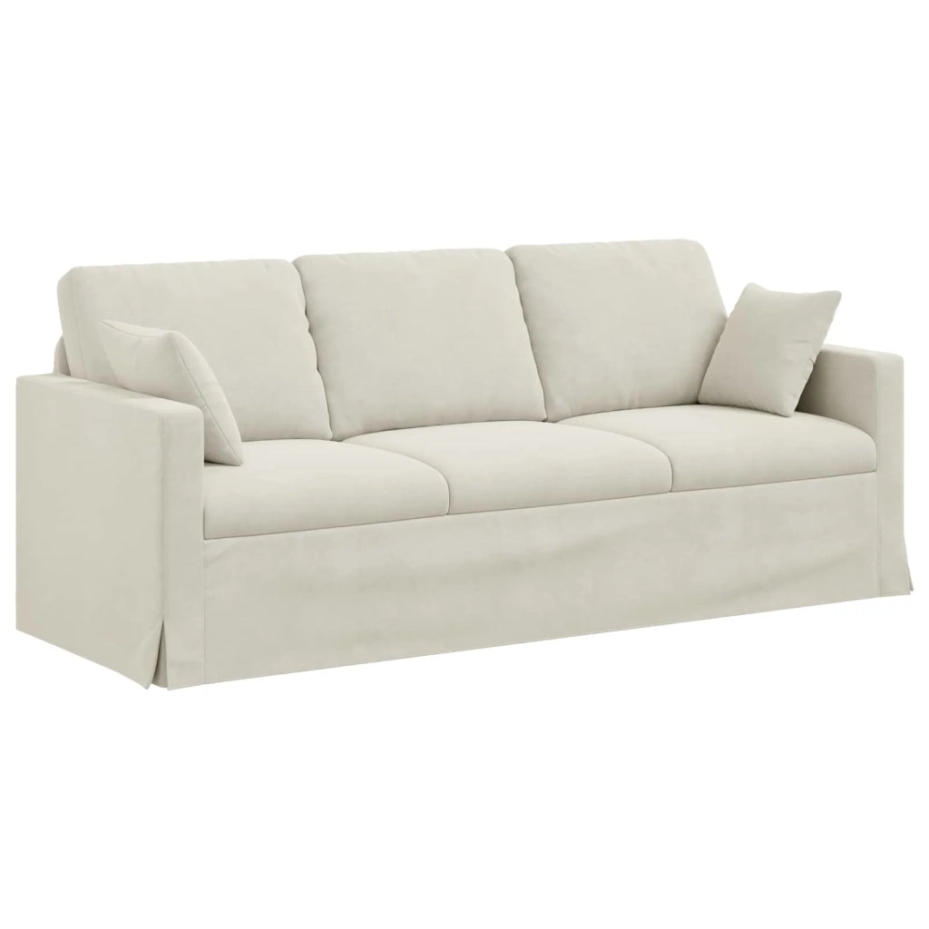 Set di divani 2 pcs Crema 198 x 78 x 80 cm Velluto 3407602