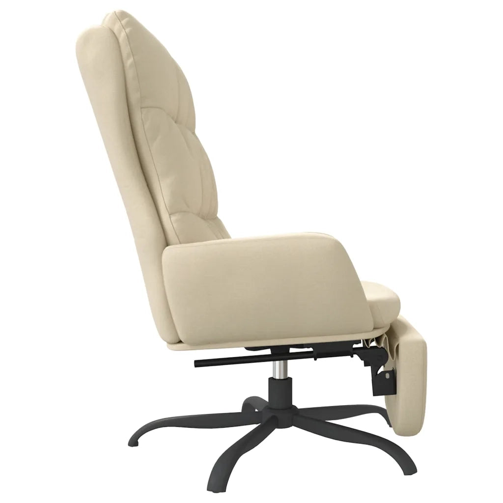 Poltrona Relax con Poggiapiedi Crema in Tessuto cod mxl 7024
