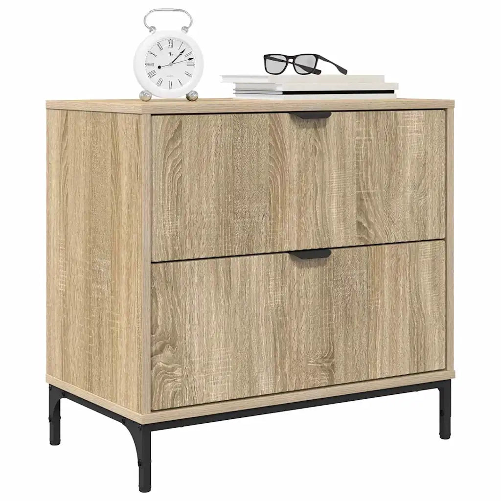Comodino-Tavolino da notte rovere sonoma 63.5 x 36 x 61 cm Legno multistrato