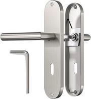 Set di 1 maniglioni rettangolari in zinco per porta con serratura 

Set di 1 maniglioni rettangolari in zinco per porta con serratura, adatto per camera da letto, porta d'ingresso, porta in legno