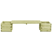 Fioriera da Giardino-Vaso da giardino con Panca in Legno di Pino Impregnato