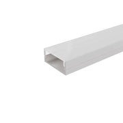 Profilo slim in alluminio bianco 1mt per doppia striscia led