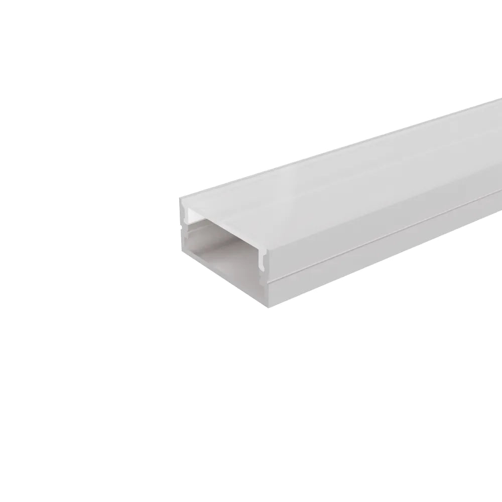 Profilo slim in alluminio bianco 1mt per doppia striscia led