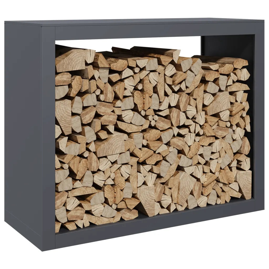 Rastrelliera per Legna da Ardere Antracite 100x40x80 cm Acciaio CFW6230970