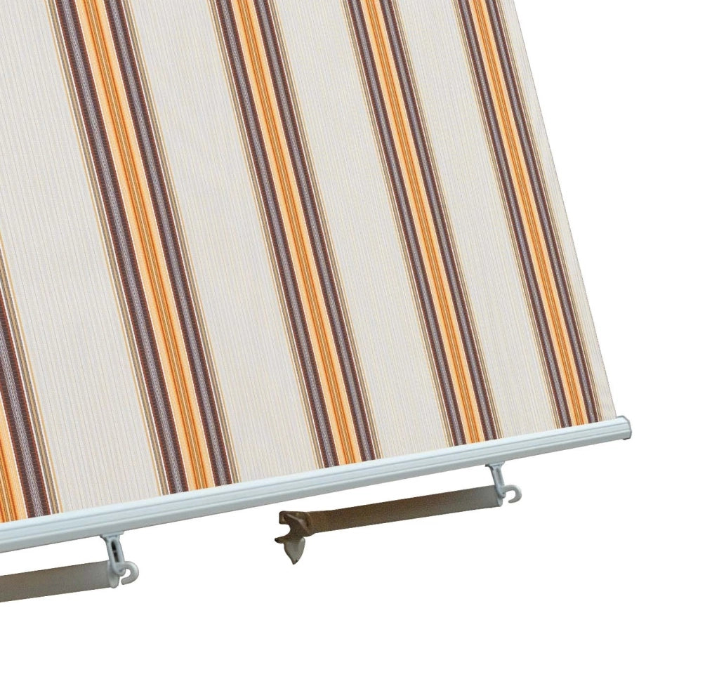 Tenda da sole a caduta con bracci L 300xH 245cm, poliestere 280 gr/m² riga beige Fredi Goly