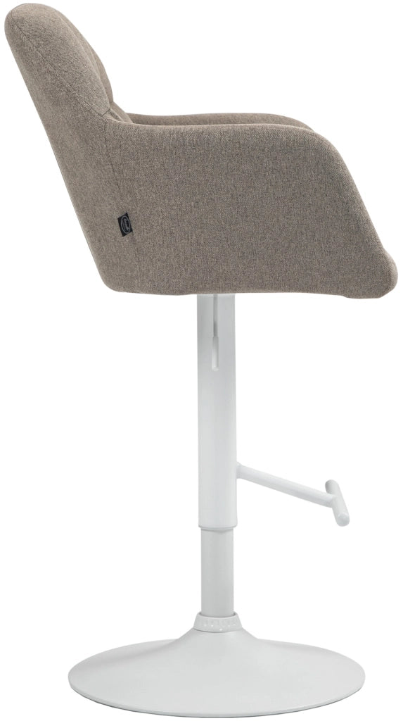 Barhocker Natoma Stoff weiЯ