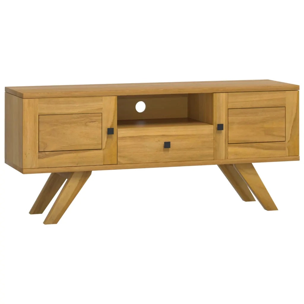 Mobile Porta TV 110x30x50 cm in Legno Massello di Teak 340869