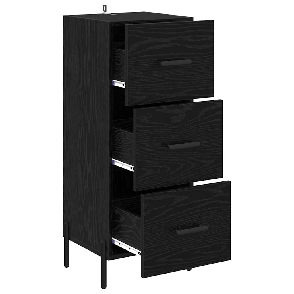 Credenza-Buffet-Armadio da cucina Rovere nero 34 x 34,5 x 90 cm Legno multistrato 374936