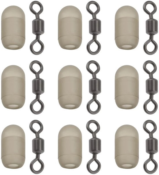 Stopperelli di Rotazione per Linee da Pesca - Soluzione Perfetta contro la Trappolatura - 20 Pezzi - Accessori da Pesca - Versatile e Anti-Intrecciante