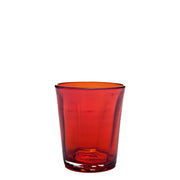 Zafferano Set 6 Bicchieri Tumbler Serie Bei in vetro colorato rosso, lavorazione artigianale a mano volante, design raffinato per la tavola quotidiana