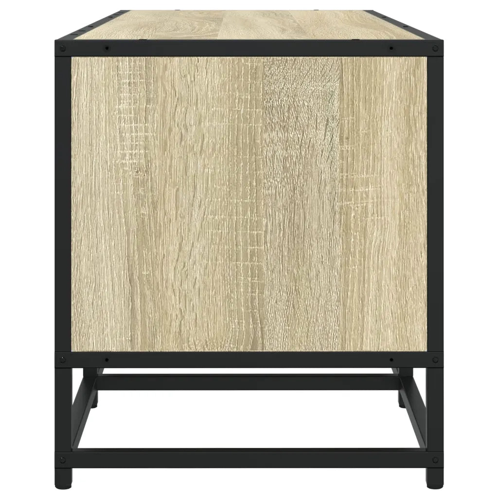 Mobile TV Rovere Sonoma 100x35x41 cm Legno Multistrato Metallo