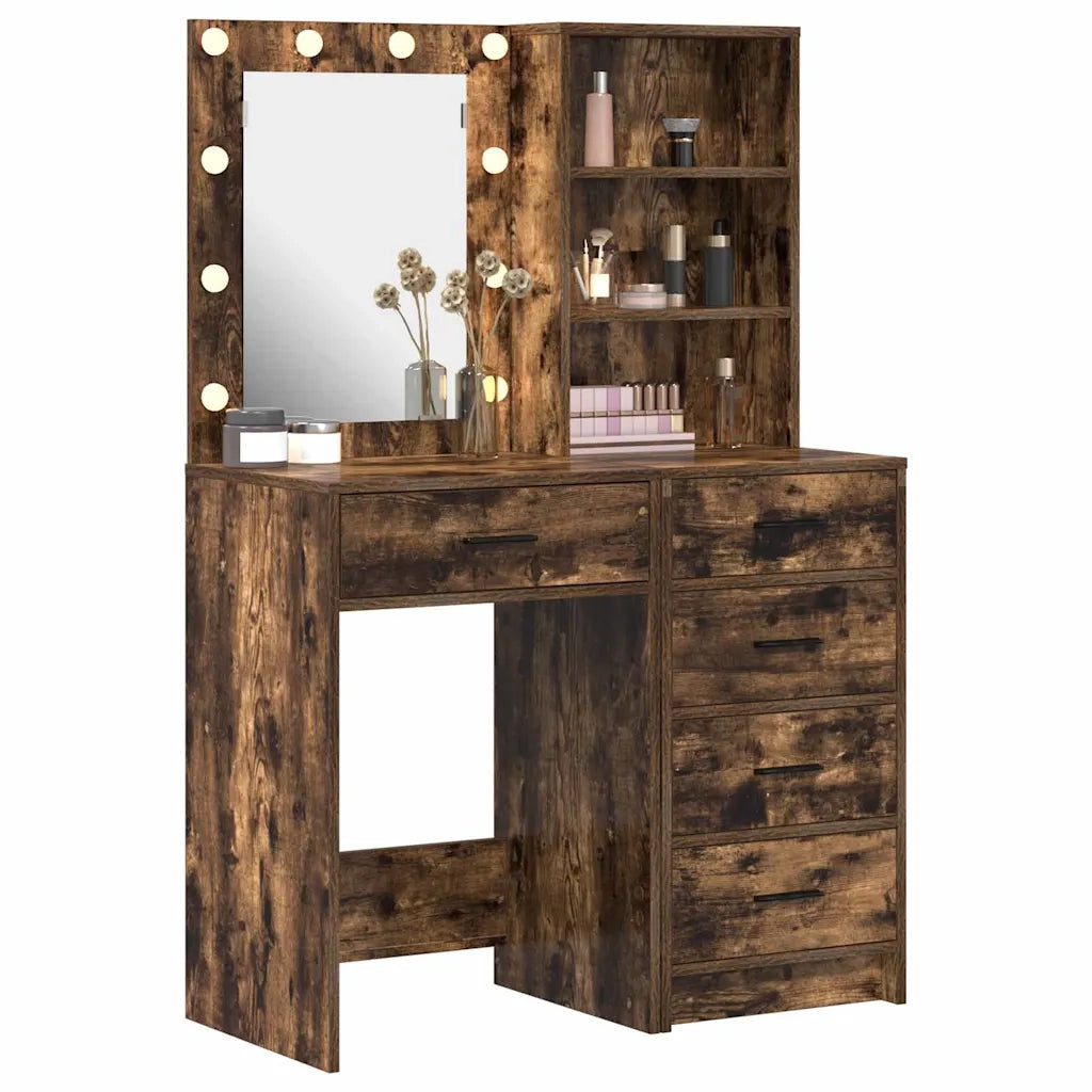 Toeletta | Tavolo da Trucco con cassetto 2 pz Marrone 50 x 41 x 135 cm