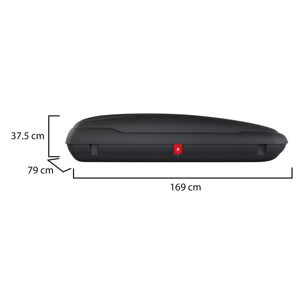 Chivin, Baule Auto Finitura Effetto Carbonio Made in Italy, Nero