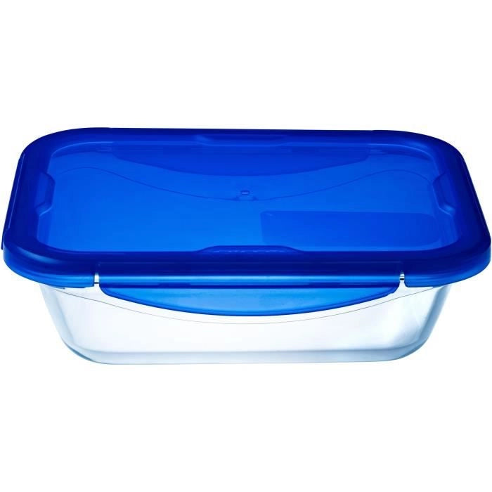 Scatola rettangolare con coperchio - PYREX - 1451026 - 20 x 15 cm - 800 ml - Cook & Go - Fondo in vetro borosilicato