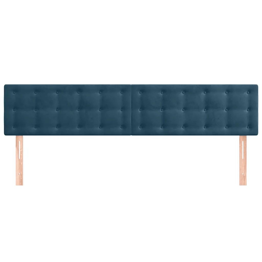 Testiera Blu Scuro 200x5x78/88 cm in Velluto 346534