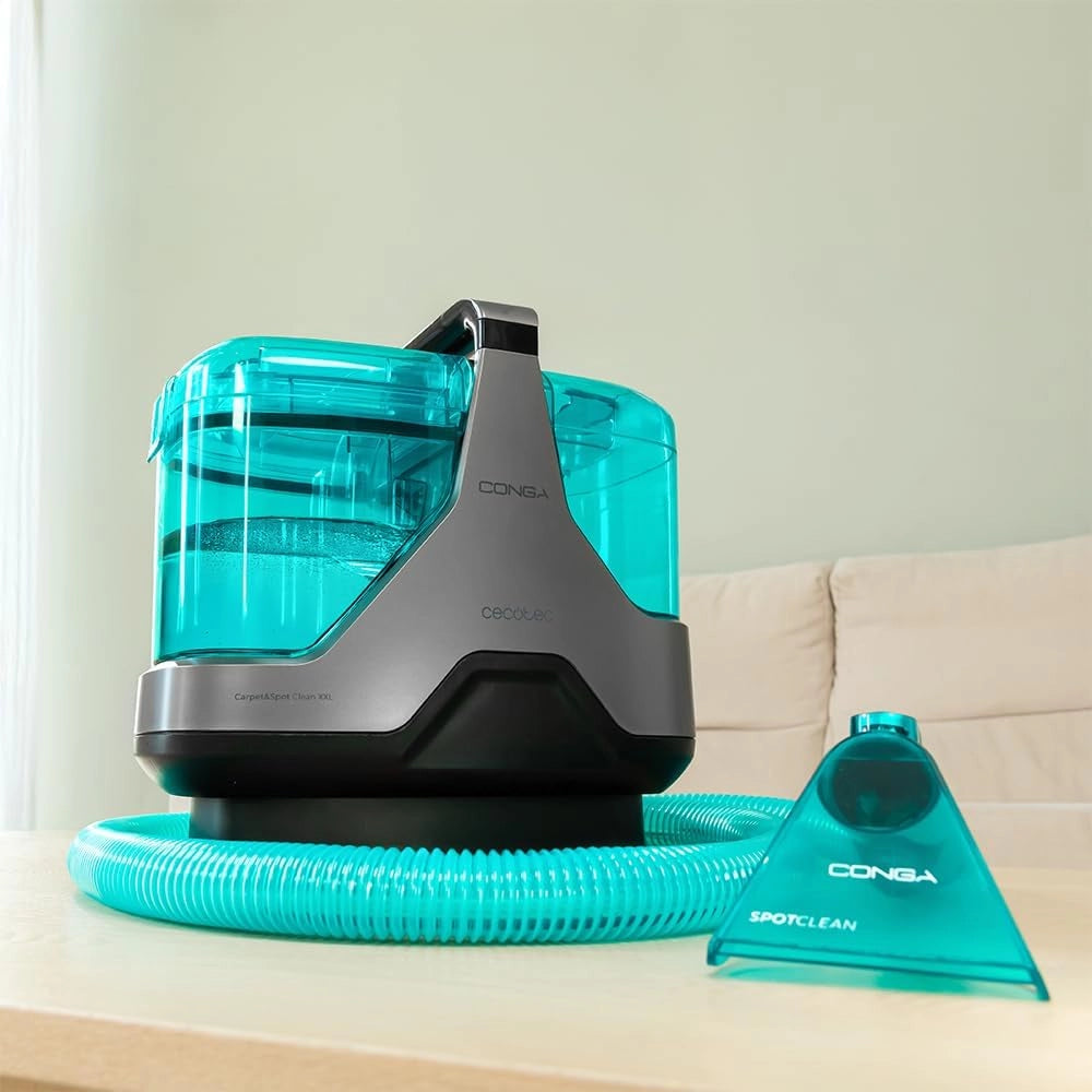 Aspirapolvere Lava Tappeti Conga 3000 Carpetclean, 3in1:Spruzza, Pulisce e Aspira, 400W, 2 Serbatoi - Acqua Pulita e Sporca, Spruzzatore D'Acqua, Raggio D'Azione di 6M, Tubo Flessibile Da 1,2m
