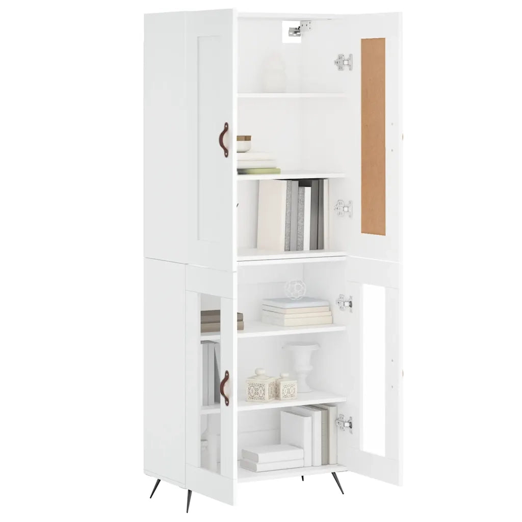 vidaXL Credenza Bianca 69,5x34x180 cm in Legno Multistrato