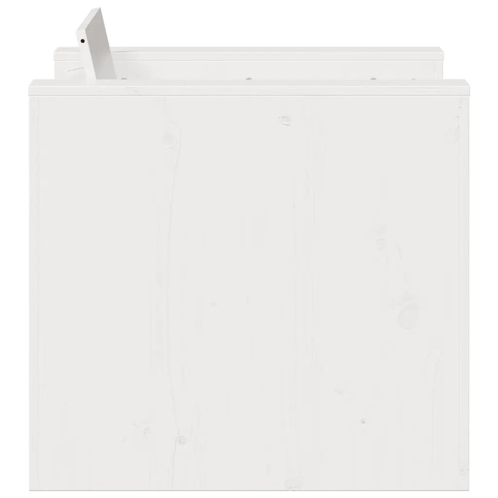 Divano da giardino-Sofa da Giardino-Divano da esterno Bianco 79x60x62 cm in Legno Massello di Pino