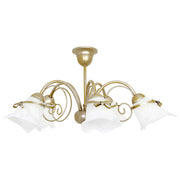 Lampada sospensione Luminex Kokarda oro 5xE14 Ø58 cm