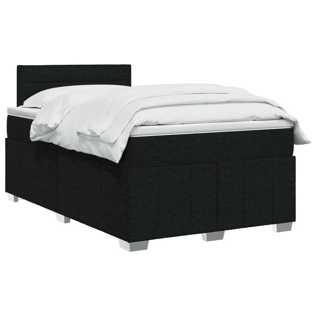 Letto box spring con materasso Nero 120 x 200 cm Tessuto 3451180