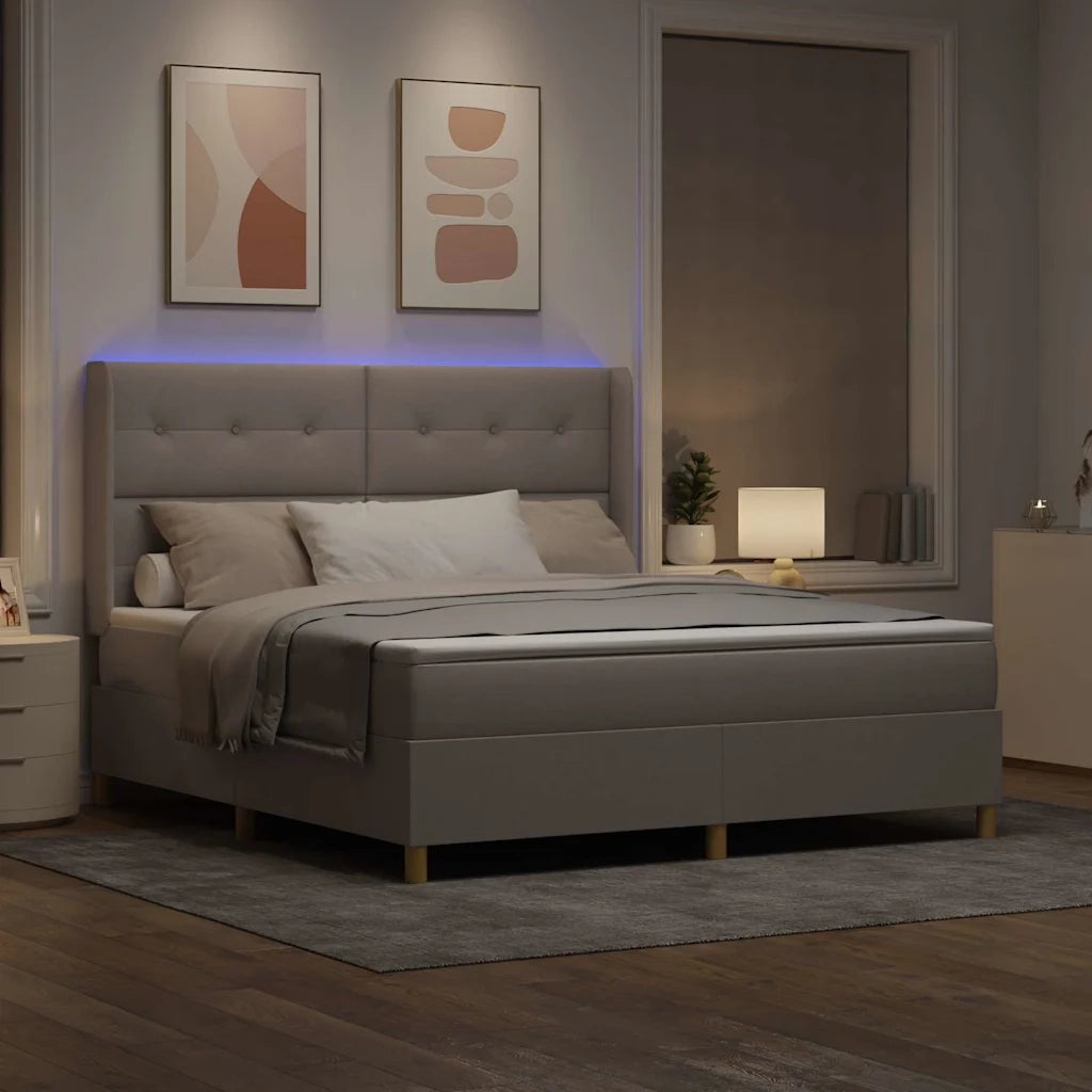 Letto a molle con strisce LED Talpa 180 x 200 cm Tessuto 3343711
