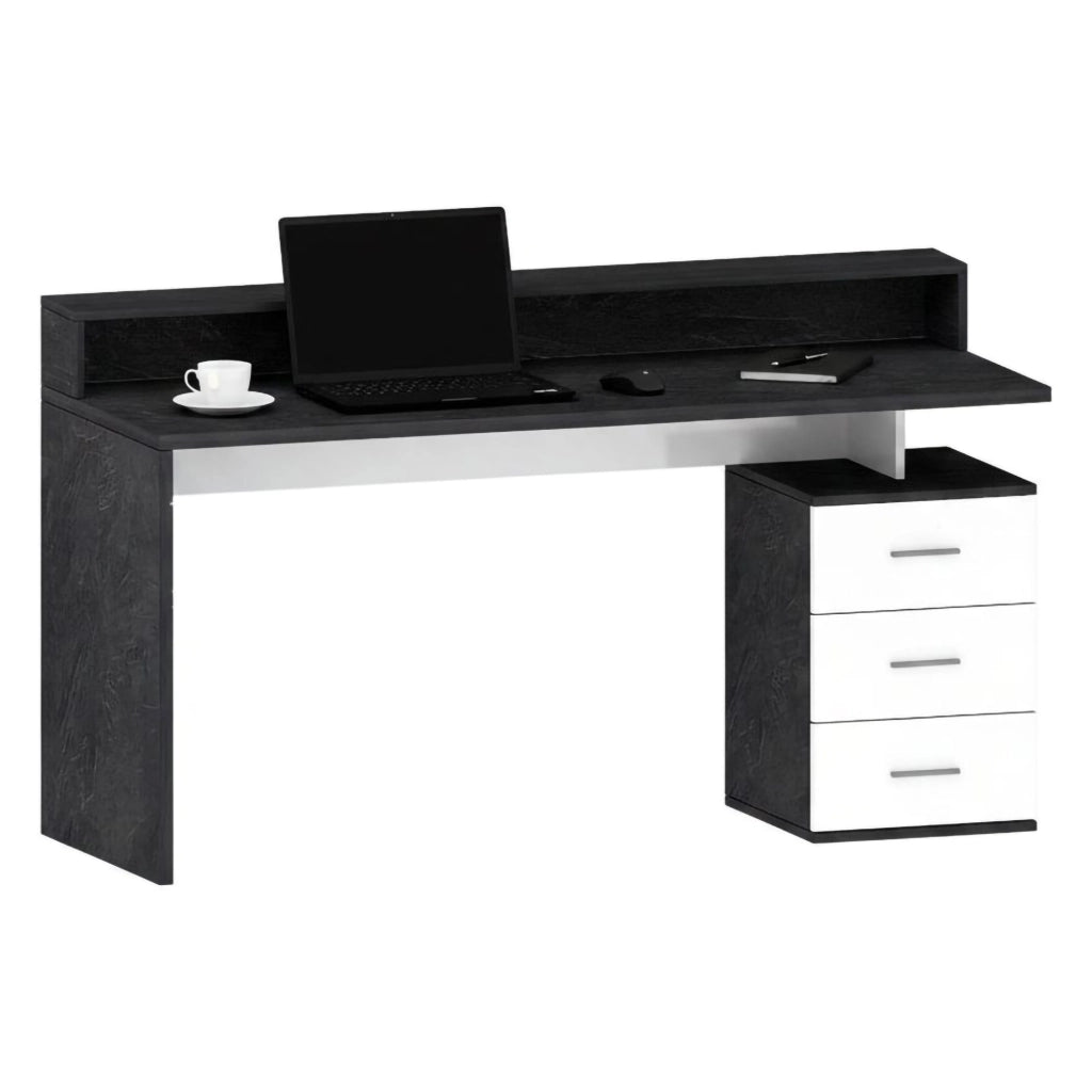 Flaminia, Scrivania un Ripiano Made in Italy, 160x90x60h cm Grigio Ardesia
