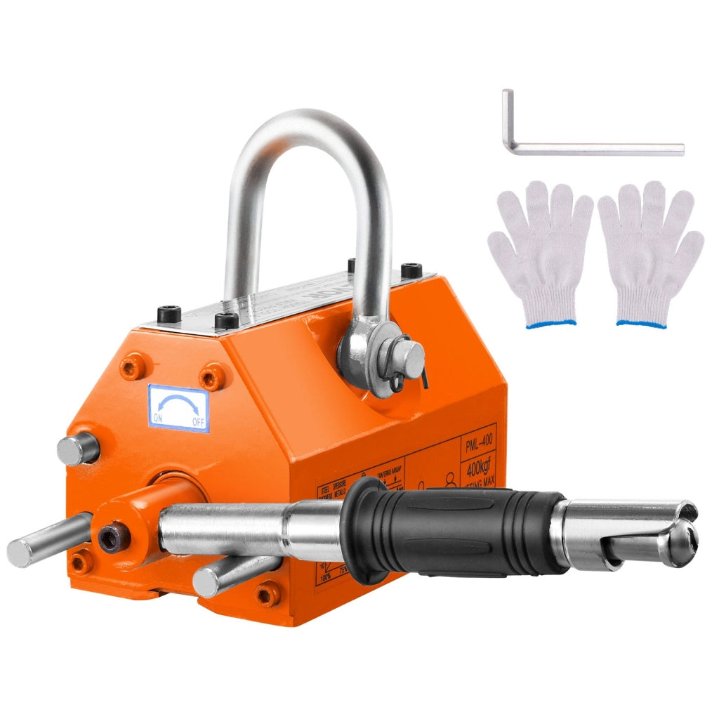 PML-400 Sollevatore Magnetico Permanente al Neodimio N42 Portata 400kg Forza Trazione 1000kg Fattore Sicurezza 2.5 per Officina Fai da Te