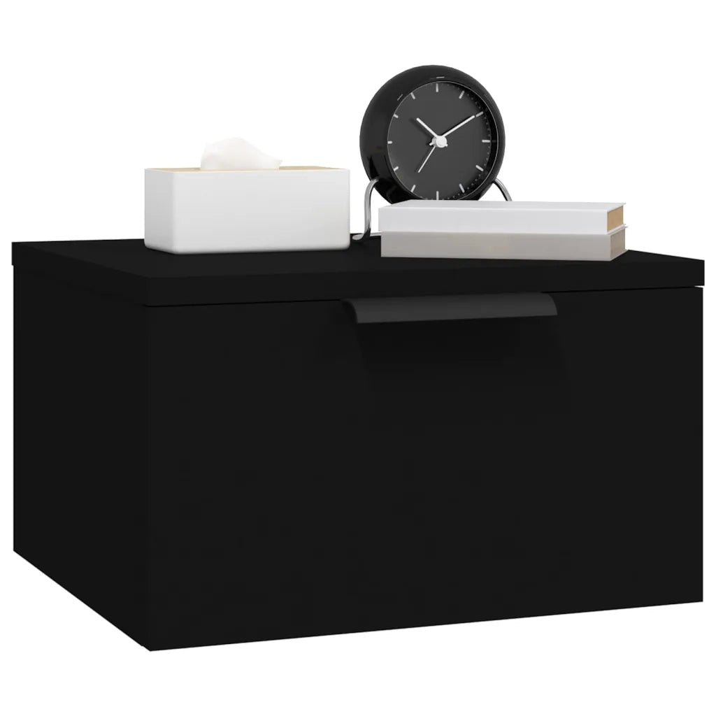 Comodini a Muro 2 pz Neri 34x30x20 cm 811379