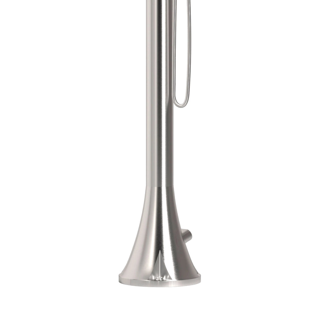 Doccia piscina SINED Luna In Acciaio Inox 316l Acciaio Spazzolato Con Doccino Flessibile Acqua calda e fredda Per Interni Ed Esterni Resistente Ingresso acqua dal basso o laterale