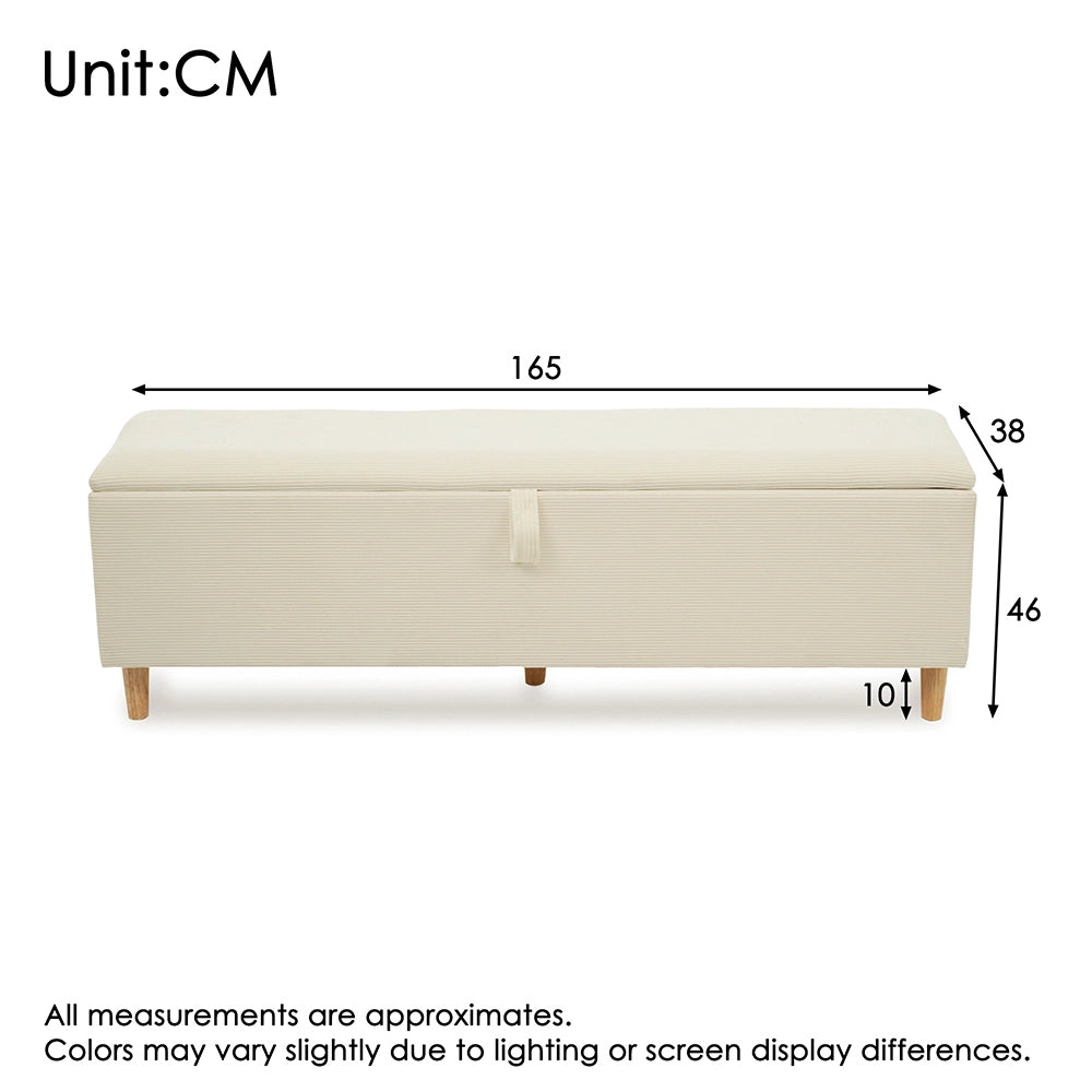 Letto matrimoniale-Xylo-160x200 cm-con banquette, LED, velluto beige, quercia chiaro