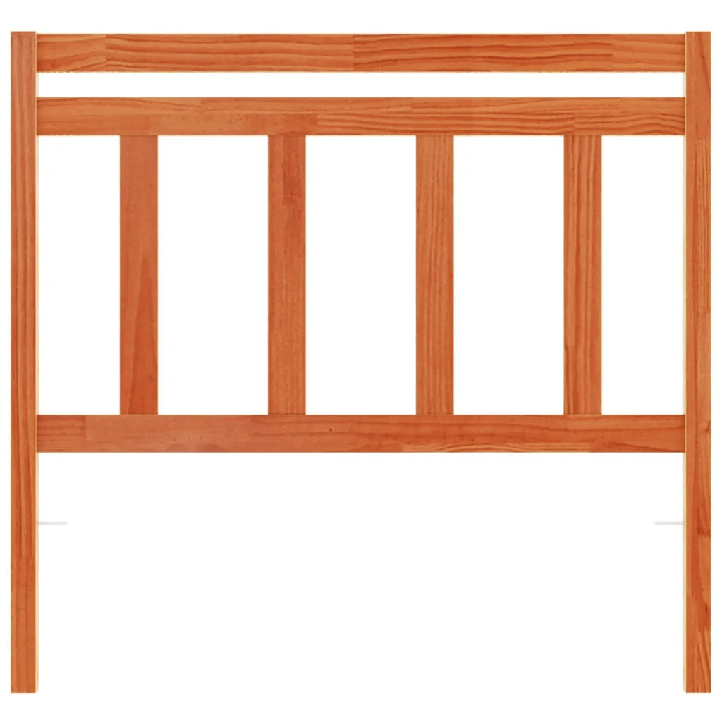Testiera Marrone Cera 100 cm in Legno Massello di Pino 844178