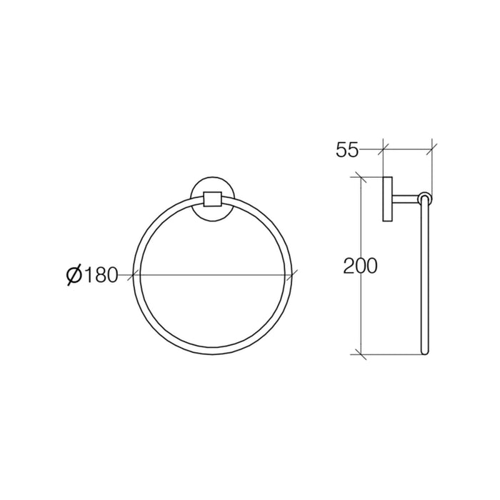 Lineabeta - Anello porta asciugamani Duemila in ottone cromato