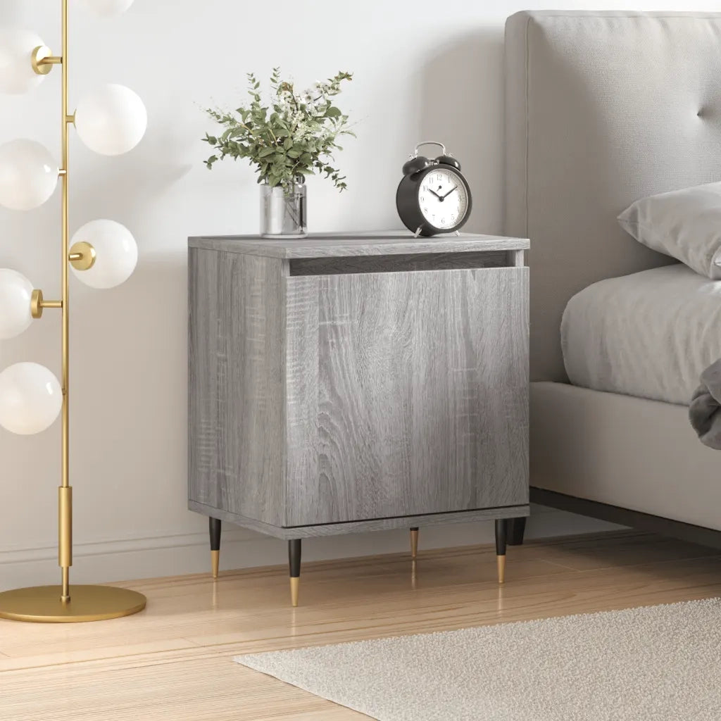 Comodino Grigio Sonoma 40x30x50 cm in Legno Multistratocod mxl 81341