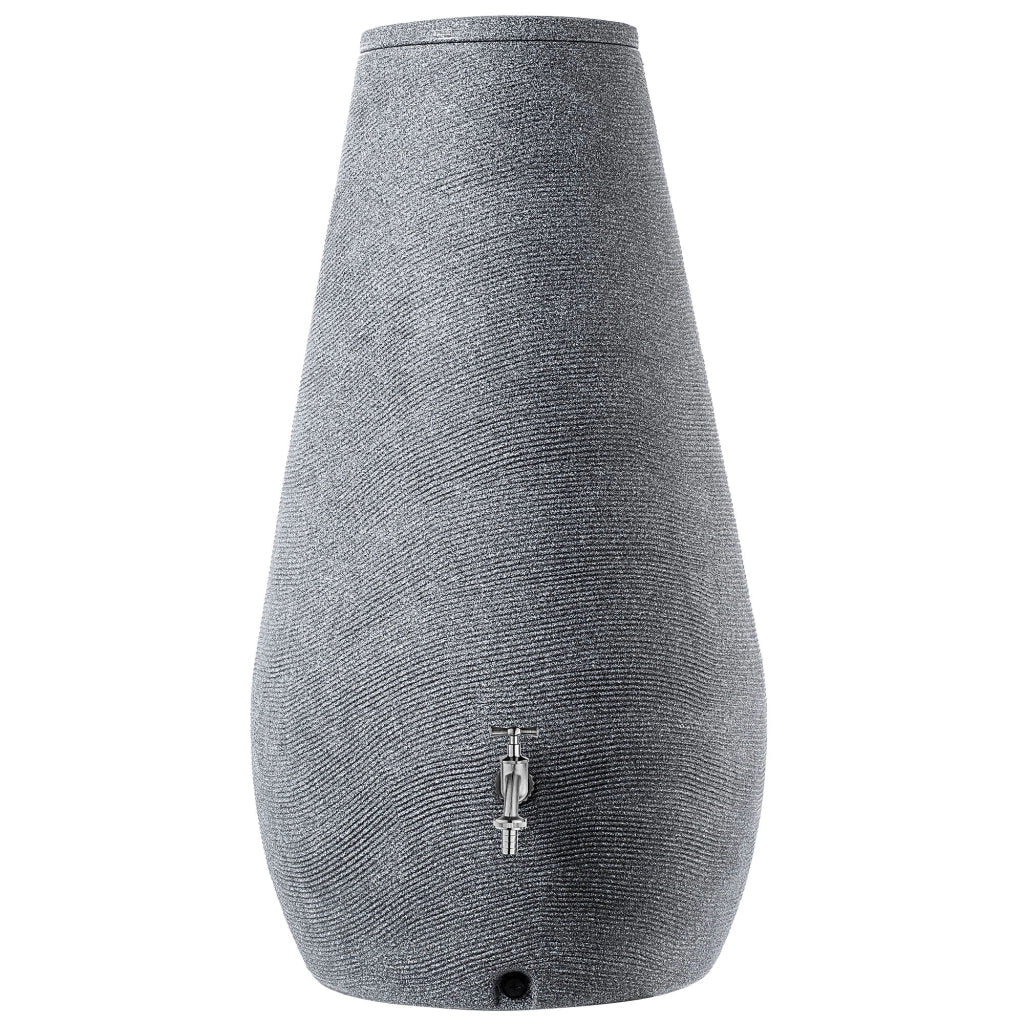 Serbatoio per acqua piovana KADAX 410L Contenitore per acqua a forma di barile + rubinetto con vaso 2 in 1 Grande