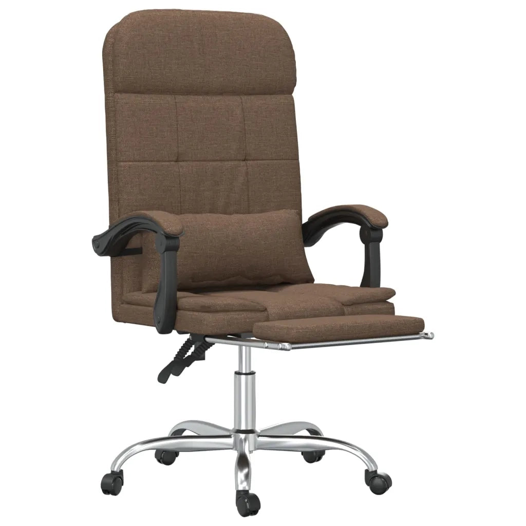 Sedia da Ufficio Massaggio Reclinabile Marrone in Tessuto cod mxl 24886
