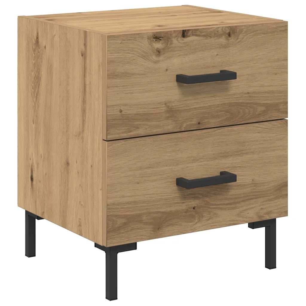 Armadio da Notte 2 pcs Rovere artigianale 40 x 35 x 47,5 cm