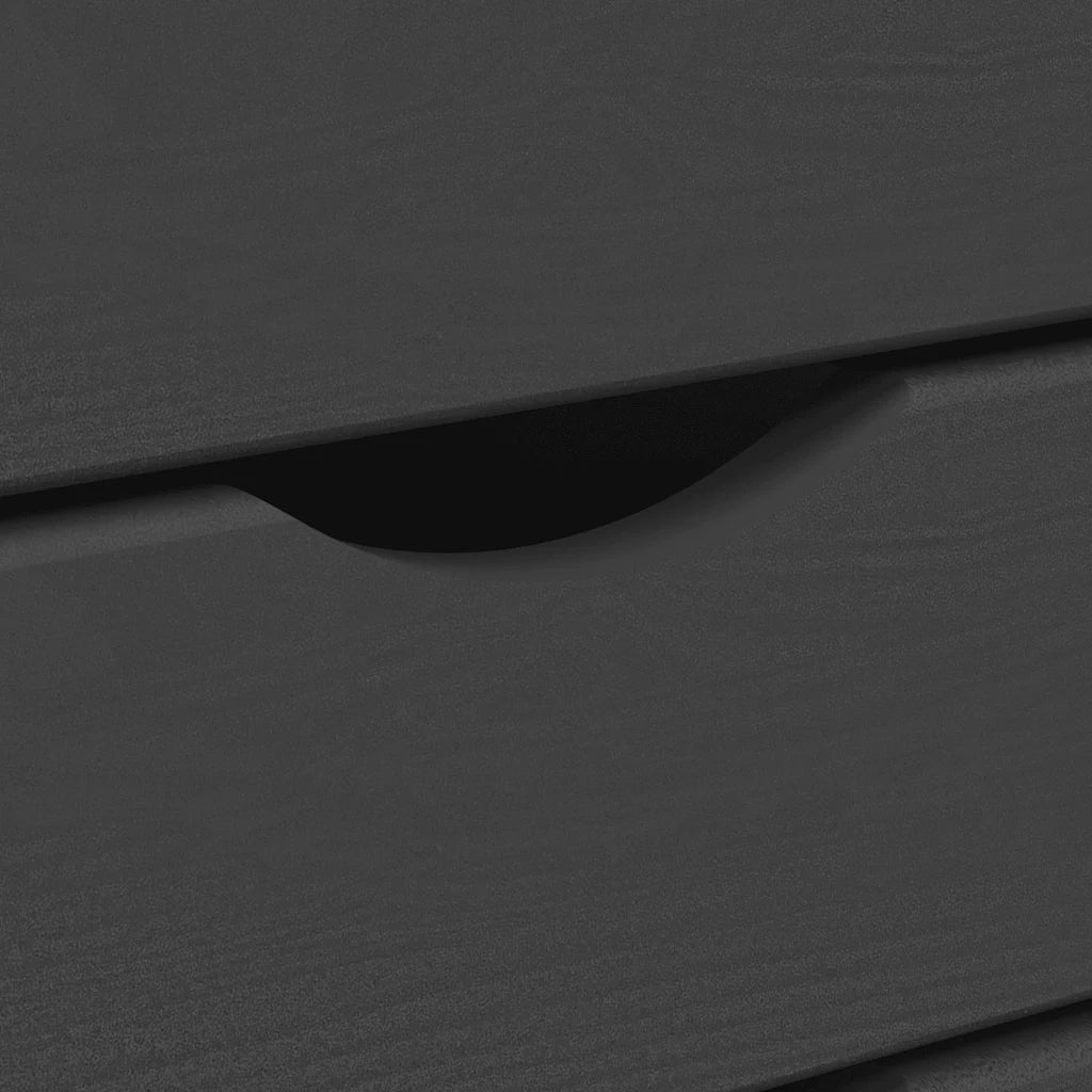 Armadietto Rotante con Cassetti MOSS Grigio Legno Massello Pino 355890
