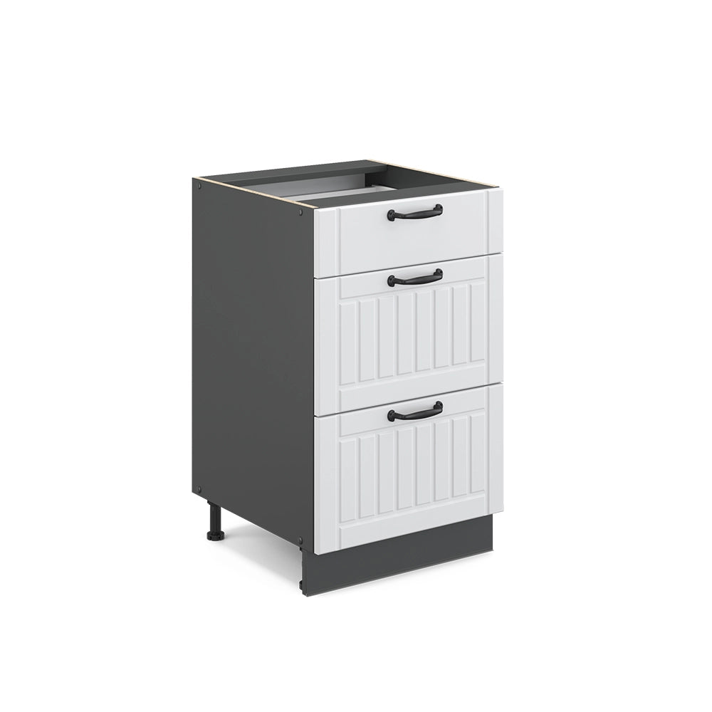 Vicco Mobiletto base per cucina Bianco casa di campagna 50 cm senza piano di lavoro