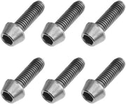Viti in Titanio M5x15mm - 6 pezzi - Viti a chiodo a 6 facce - Tappi con testa a tazza - Titanio Ti-6Al-4V - Per accessori di bicicletta - Viti per bicicletta