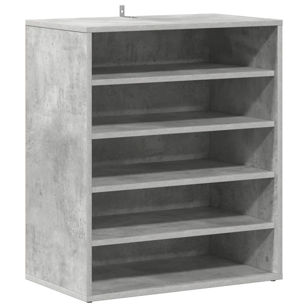 Scarpiera-Scaffale per scarpe Grigio Cemento 60x35x70 cm in Truciolato 637756