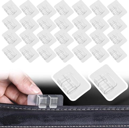 Supporto per 30 pezzi di adesivi di fissaggio - Clip di fissaggio universale per automobili - Ganci multifunzionali di fissaggio - Fissaggio di tappeti per auto.
