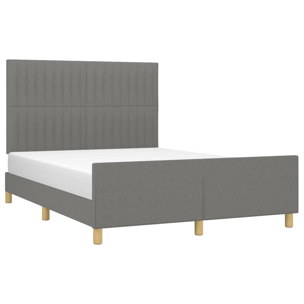 Giroletto senza Materasso Grigio Scuro 140x200 cm Tessuto
