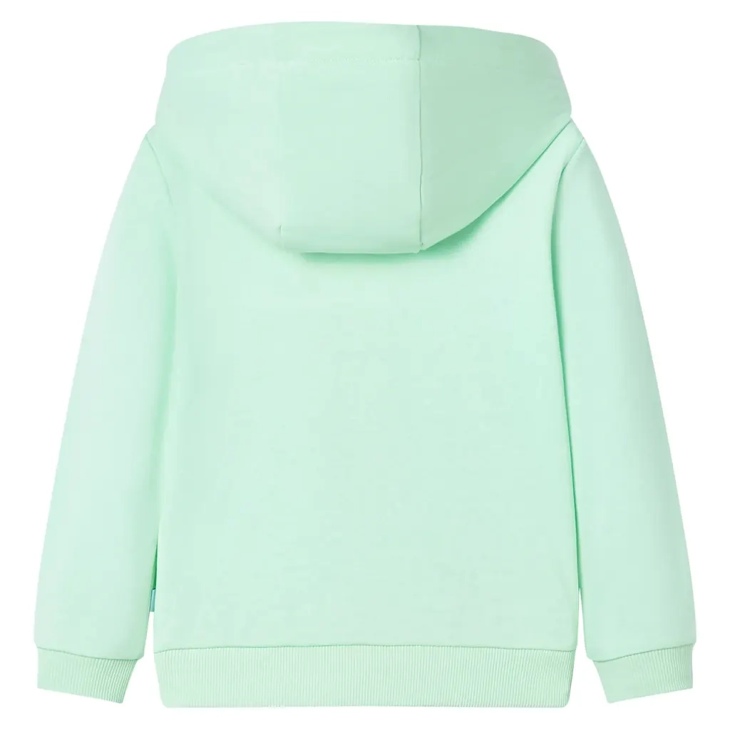 Felpa con Cappuccio e Cerniera per Bambini Verde Brillante 92cod mxl 85709