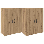 Armadietto a Muro | Mobiletto a muro 2 pz Rovere artigianale 69,5 x 34 x 90 cm