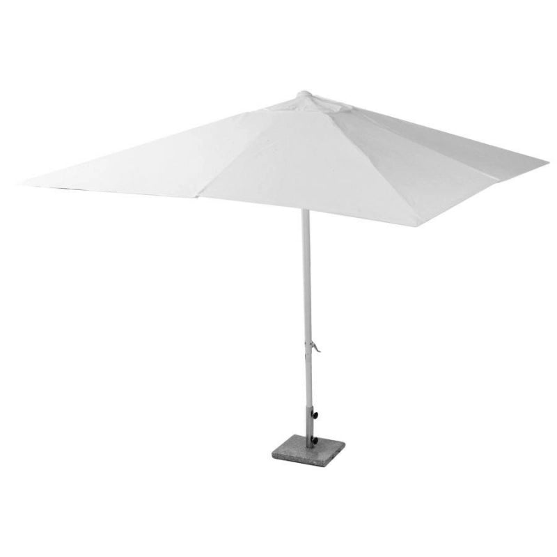 Ombrellone palo centrale 2x3h2,43m bianco alluminio michigan (no base)
