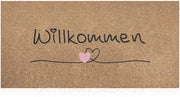 Deurmatten perimetrali 120 x 45 cm, per esterno, con fondo in gomma antiscivolo duraturo, molto assorbente, facile da pulire, per porta d'ingresso, duraturo, marrone
